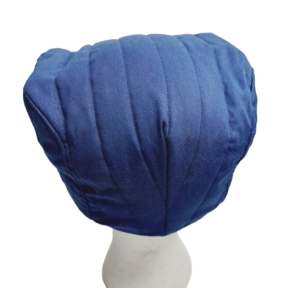 VTG Kroger Style Newsboy Cap Cabbie Hat Mens Blue Quilted LARGE Union Made USA - Picture 3 of 11